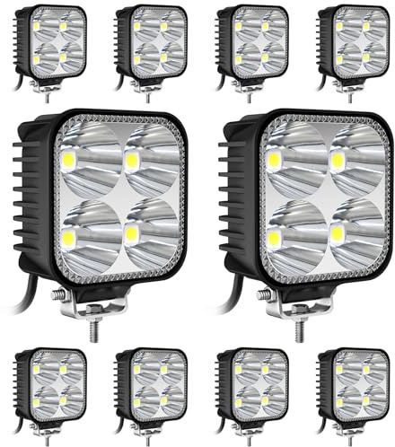 Antom Phare de Travail LED 2.8 Pouces Mini 68W 12V 24V - Deux Modèles IP67 Spot Barre Feux Antibrouillard Pour Offroad Voiture Camions SUV 4x4 Tracteur