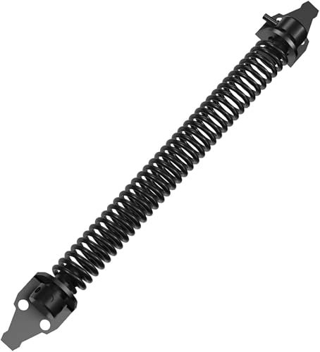 SKYSEN 36cm ressort ferme-porte Charnière de porte de jardin avec force de fermeture réglable comme ferme-porte automatique pour porte de jardin en bois Charnières de porte lourdes, noir