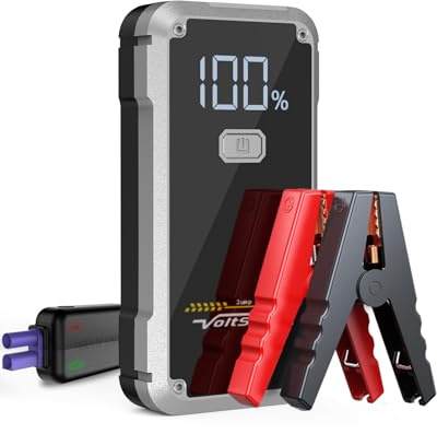 Starthilfe Powerbank, VoltSurge 4000A Spitzenstrom Auto Starthilfe, Jump Starter für 7,0L Benzin Oder 5,5L Diesel, 12VAuto Batterie Booster Starter Powerbank mit LED Taschenlampe