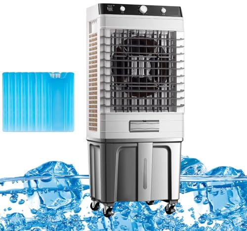 Ventilador Enfriador De Aire Evaporativo Comercial, Aire Acondicionado 3 En 1, Tanque De Agua Grande De 50 Litros, Humidificador Industrial, Enfriador De HabitacióN Con Modos De 3 Velocidades