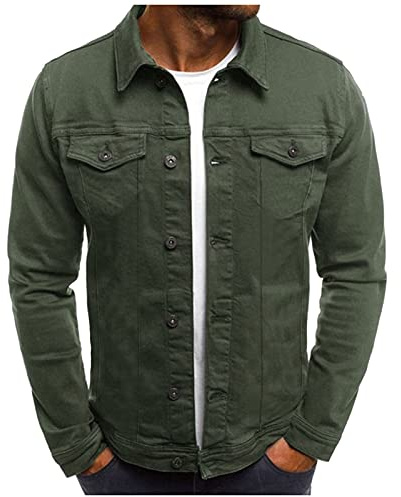 Veste En Jean Homme Blouson Trucker Coupe Vent Classique Manches Longues Outwear Casual Printemps Automne