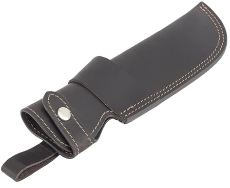 Leather Knife Sheath for Belt - Chef Guard, Holster for 5 Inch Blade, Holder, Cover Sleeve, EDC Belt Organizer, Sheath for Meat Cleaver - Gifts for Men