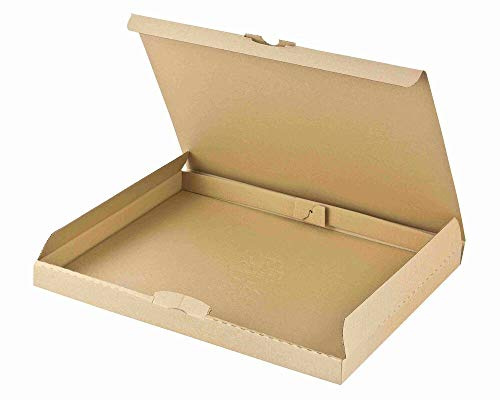 VEPATIM 25 Versandkarton 255x190x30mm schnelle Aufrichtung Steckverschluss Maxibrief DHL briefkastentauglich Höhe 3cm A5 B5 braun