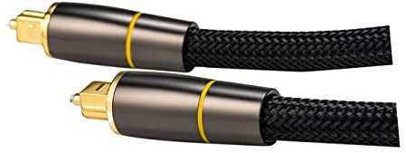 DOITOOL Cavo in Fibra Ottica Da 15 M Cavo Digitale Per Home Theater Schermatura A Maglia Ad Alta Densità Placcata