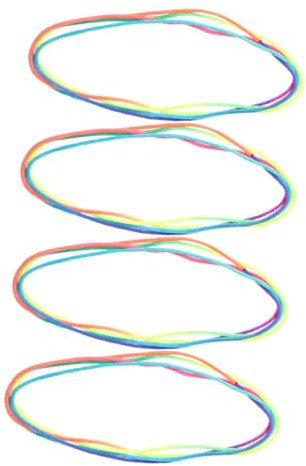 Vaguelly 4pcs Rainbow Cat Cradle Rope String Toy Finger Straps for Boys and Girls Funny Cats Cradle String Party Supplies