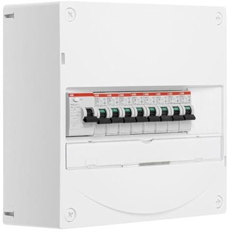ABB Tableau 1 rangée pré-équipé 1 inter. diff. 40A type AC + 8 disjoncteurs