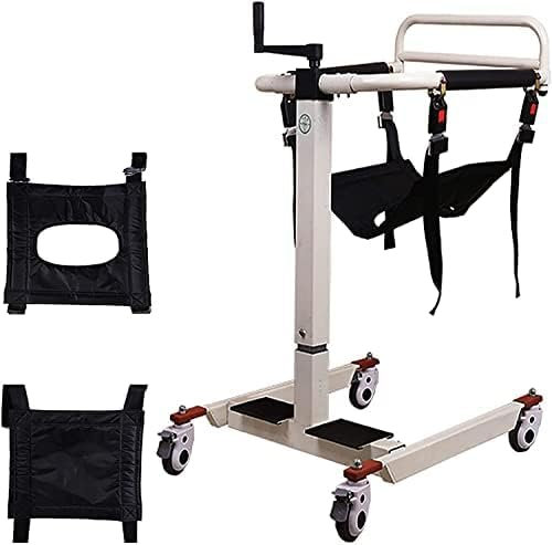 Patient Lift Transfer Chair, Portable Lift Wheelchair for Home, Portable Patient car Lift, Height Adjustable Bedside Commode Patient Wheelchair for Elderly, Toilets Seat Transfer Aid