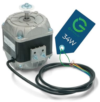 G GRIMALDI Motore Ventola Elettroventilatore 34W per Frigoriferi, Banchi Frigo, Congelatori | Ventilatore Refrigerante 34 Watt Pentavalente - Made in Italy