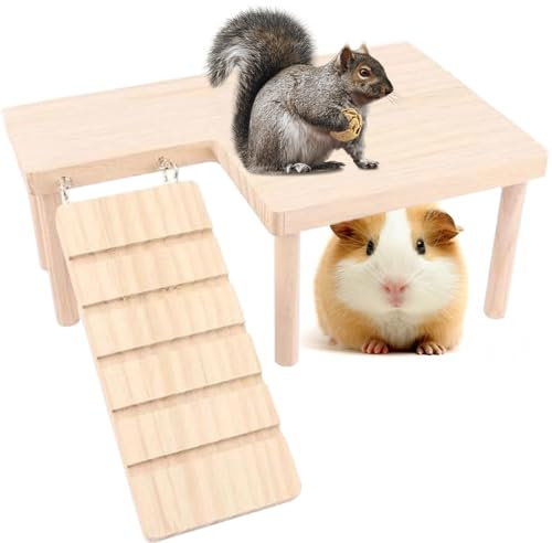 SZSMW Hamster Plattform - Hamster ZubehöR FüR Den KäFig(28 * 17 * 13,5 cm) | HamsterkäFig ZubehöR - Hamster Etage - Kaninchen, Meerschweinchen und Gutes Spielzeug, die Bewegung FöRdern KöNnen