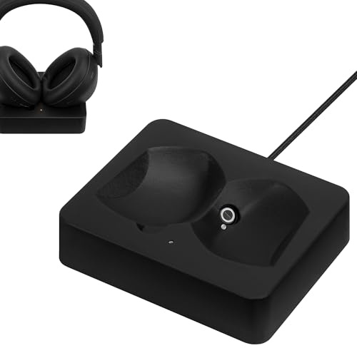 GEEKRIA Headphones Charging Stand, Compatible with Sony WH-1000XM6 / 1000XM5, 3D Printed Resin Magnetic Dock, Gaming Headset Base (Black)