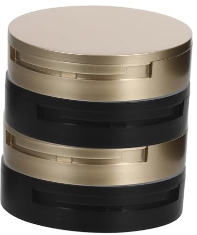 Homoyoyo 4PCS Refillable Pressed Powder Compact with Mirror Empty Makeup Containers Portable Travel Cosmetic Case for Women and Hygienic Powder Storage Organizer