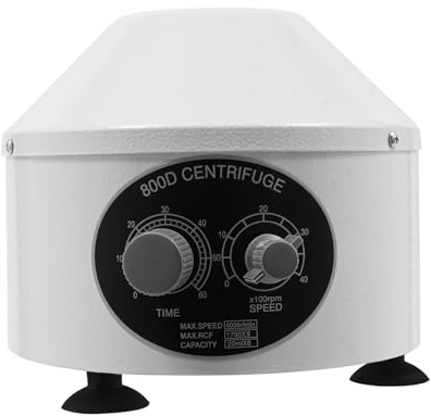 Centrifugeuse électrique de laboratoire 6 tubes 4000 tr/min, centrifugeuse de table avec vitesse variable et minuterie pour clinique et laboratoire de biochimie