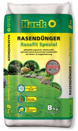 Hack Rasendünger „Rasafit Spezial“ mit Sofort- und Langzeitwirkung 8 kg für 200 m²