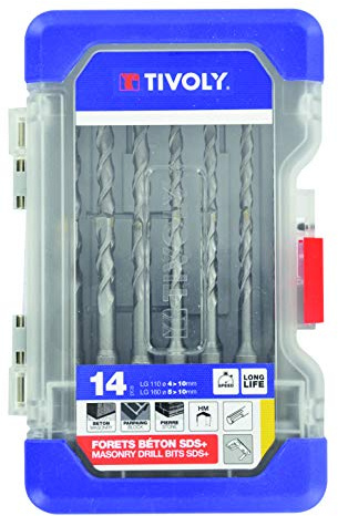 Tivoly 10904870001 Coffret de Forets SDS L110 et L160, Gris, Set de 10 Pièces