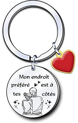 LUODAN Porte Clé Saint Valentin Cadeau Idée Originale Anniversaire Homme Femme Personnalisé Cadeau Amoureux Couple