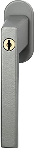 ABUS Abschließbarer Fenstergriff FG110 - Fensterknauf mit Druckzylinder, gleichschließend - ABUS-Sicherheitslevel 2-59220 - Silber - 3er Set