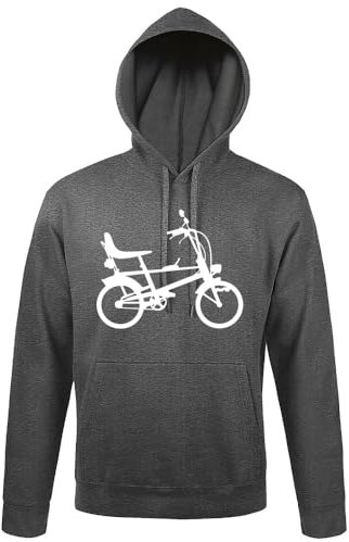 shirt84 Bonanzarad Männer Kapuzen Hoodie Heather dunkel Grau S