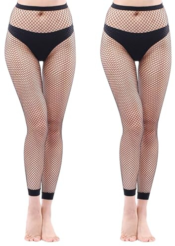 AOMIG 2 ST Svarta nätstrumpbyxor för kvinnor, Strumpbyxor Fisknätstrumpor, Nätstrumpbyxor Strumpor, Höga strumpor Sexig outfit, Strumpbyxor med hög midja, One Size Fit All