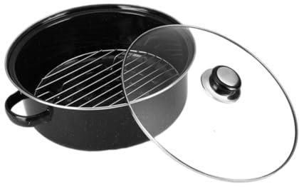 LABRIMP Juego De Ollas De Hierro Fundido Para Asar Ideal Para Castañas y Alitas De Pollo