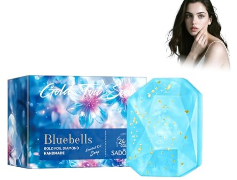 Sapone Solido Carillon Di Vento Blu 100g, Sapone per Il Corpo Con Oli Essenziali, Premium, Saponetta Naturale Come Gel Doccia Solido, Rinfrescante Anche per La Pelle Secca