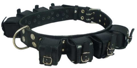 8lbs Genuine Leather Weighted Dog Collar 2 wide. Exercise and Training. Fits 24-30 Neck size by Dogs My Love