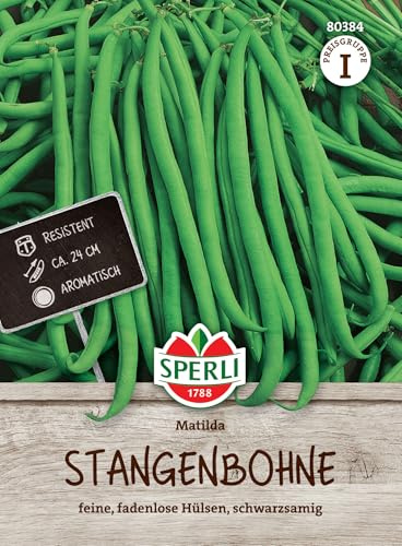 Sperli Stangenbohnensamen Matilda 80384, Gemüsesaat | Schwarzsamig