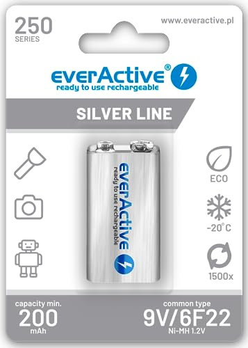 everActive – Silver Line 250 mAh 9 V (F22) NiMH batteria ricaricabile