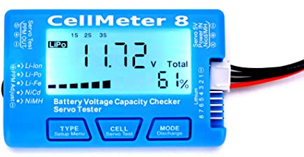 FPVDrone RC CellMeter 8 Digital Battery Capacity Checker Battery Voltage Tester LCD Backlight for LiPo Life Li-ion NiMH Nicd