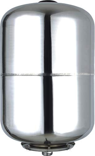 Bricoferr BFG25L Vaso de expansión Acero Inoxidable 25L, depósito 8bar, calderín Grupo de presión doméstico, Gris