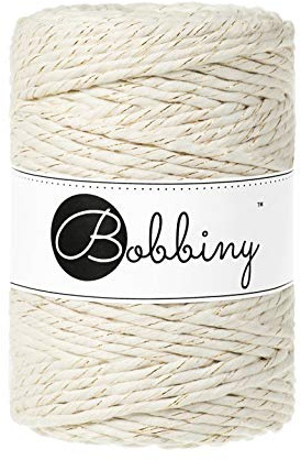 Bobbiny Macrame Cords 5 mm - 100 m Wahl (Naturgold)
