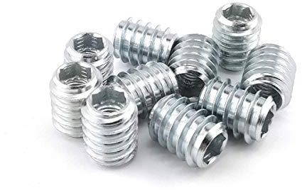 20 Muffen Einschraubmuttern Gewindemuffen Innensechskant M6 12x15