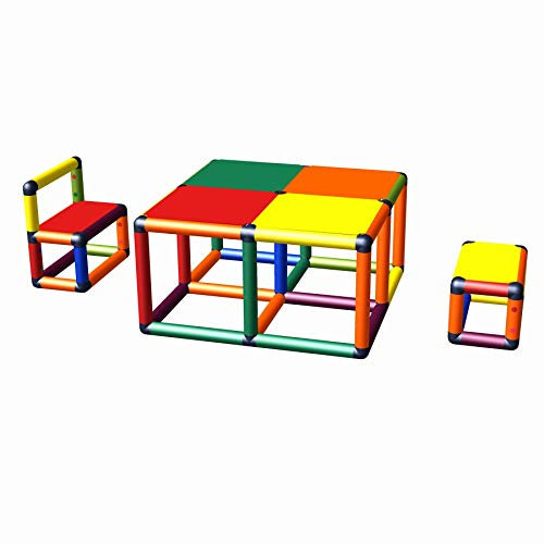 move and stic - Sitzgruppe Elias bestehend aus Kindertisch, Kinderstuhl und Hocker