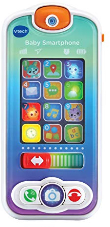 VTech - Baby Smartphone, teléfono Interactivo para bebés +12 Meses, Dos Pantallas táctiles, Diferentes apps de Juguete para interactuar simulando a los Mayores, Multicolor, versión ESP