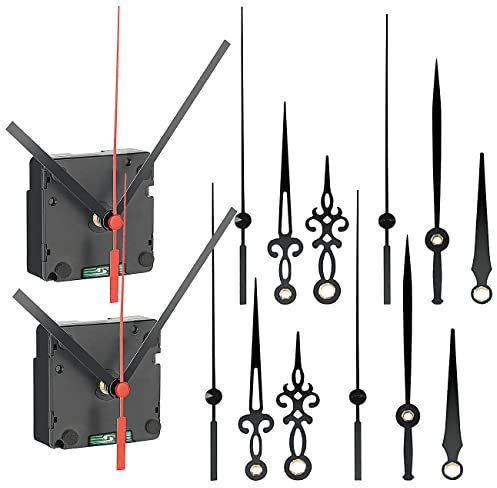 St. Leonhard Uhrenzeiger: 2er-Set Funk-Uhrwerke mit je 3 Zeigersets für selbstgestaltete Uhren (Funkuhrwerk leise, Atomuhrgenaues Funk-Uhrwerk, Funkwanduhr)