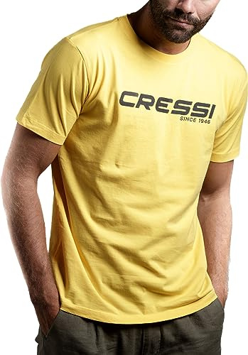 Cressi T-Shirt, Man, Gelb Shwarz, L
