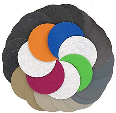 Papel de lija pulido 25PS 150 mm / 6 pulgadas arena gruesa 3000/4000/5000/7000/10000 Agua Dry Paper de lija Hancho de arena de papel de arena redondo papel de lija