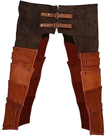 Harilla PU Beinschützer für Piratenstiefel, Cosplay Zubehör für Kostüme, Halloween Stiefel Etui, Braun