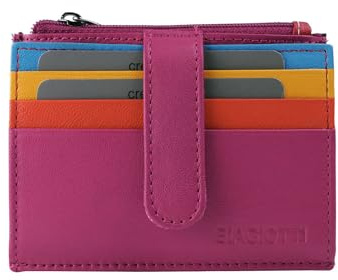 Laura Biagiotti BIAGIOTTI, Porta Carte di Credito in Vera Pelle, Unisex Uomo e Donna, Con Tasca e Scatola