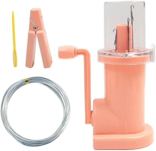 YUETTYY DIY Handgekröpfte Flechtmaschine, Haushalt Handgekröpfte Seilflechtmaschine, handgefertigte Mini-Strickmaschine, Strickmaschine, Nähwerkzeug, DIY-Spule, Stricker, Wickelmaschine