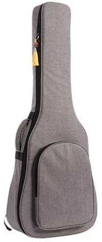Harilla Gitarrentasche Tragetasche mit Tasche für Zubehör, Professionell, Oxford-Stoff, Dick gepolsterter Gitarrenkoffer für Akustikgitarren, Grau, 39 40 Zoll