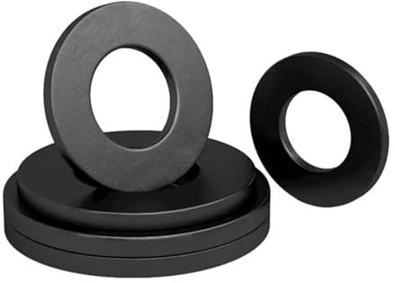 Lot de 20 rondelles plates M8 en acier inoxydable A2 V2A, noires, rondelles en métal pour vis et écrous