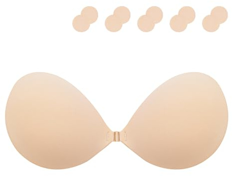 Lnmyic Reggiseno Invisibile Reggiseno Adesivo Coppe Adesive Seno Push Up Riutilizzabile Silicone Adesivo Push Up Invisibile Sticky Bra Traspirante Reggiseni Senza Spalline con Copricapezzoli