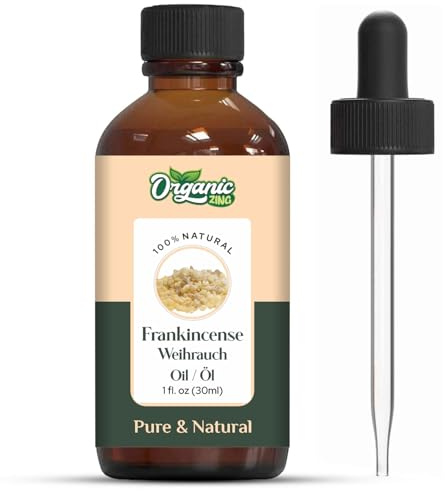Organic Zing Frankincense Oil | Pure & Natural Essential Oil for Skincare, Hair Care & Massage - 30ml/1.01fl oz