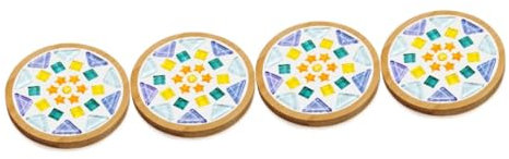 Vaguelly 4sets Craft Kit Per Sottobicchieri Personalizzati Accessori Base Per Decorazioni Casa e Te