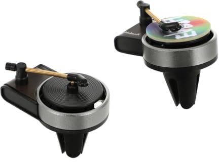 TOPBATHY 2sets Retro Style Car Air Fresheners Record Player Air Fresh Clips Practical Car Scent Diffusers for Freshness