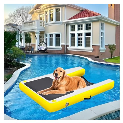 Tragbare rutschfeste Hunde-Poolleiter mit 3D-Stufen, schwimmende Rampe für sicheren Wasseraustritt, unterstützt bis zu 105 kg