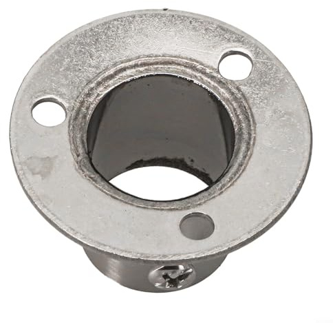 Gdfnmogo Soporte de Montaje en Pared de Brida de Acero Inoxidable con Tubo Fijo, Base Redonda, Ancla de Pared con Tornillo de Bloqueo 19Mm 22Mm 25Mm 32Mm Plata (22mm)