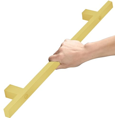 Stairs Handrail Railing Staircase Banister Rail Stair Handrail for Walls 80cm 180cm 2.7m 3.9m 4.5m Staircase Handrail Gold Metal Wrought Iron Wall Support, Lead Direct to Stairwell(2.6ft/80cm)