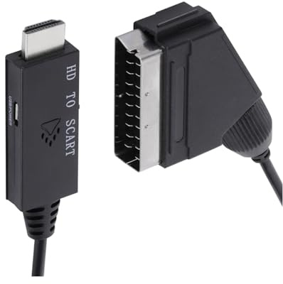 WIKRQIHL Convertidor Adaptador a Scart Compatible con HDMI 1.3