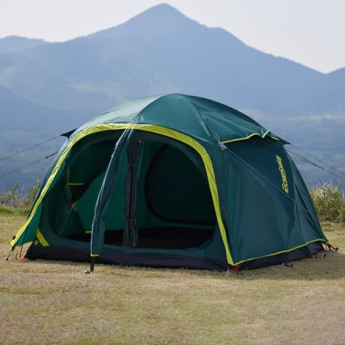 EchoSmile Zelt 3 Personen, Geräumiges Kuppelzelt für 3-5 Personen mit Erweiterbarem Raum, aufzubauendes Zelt für Picknick, Wandern und Outdoor Aktivitäten